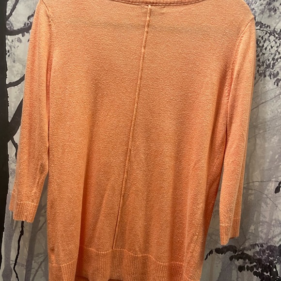 Women’s coral Gap sweater 3/4 length sleeve light weight - Picture 3 of 4